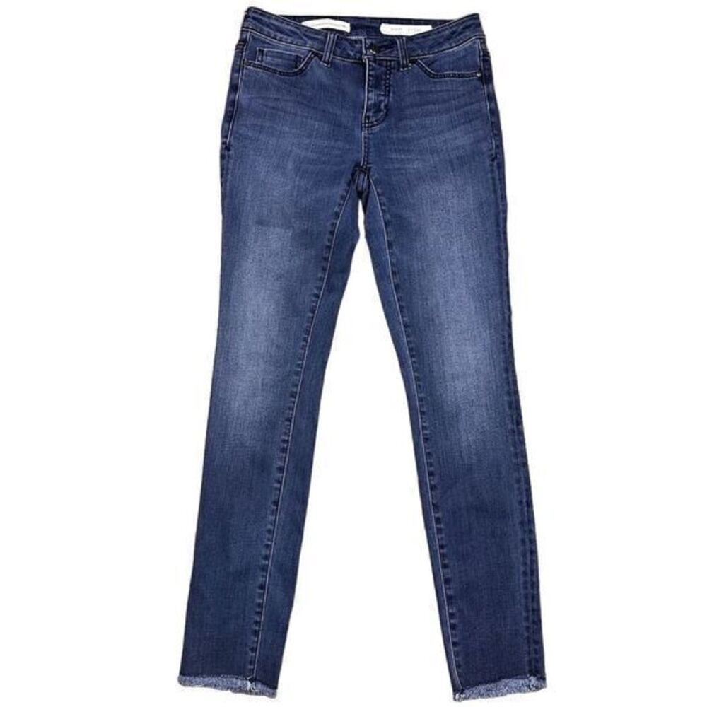 Pilcro and the Letterpress‎ Women's Script Skinny Jeans Size 25 Blue Frayed Hems